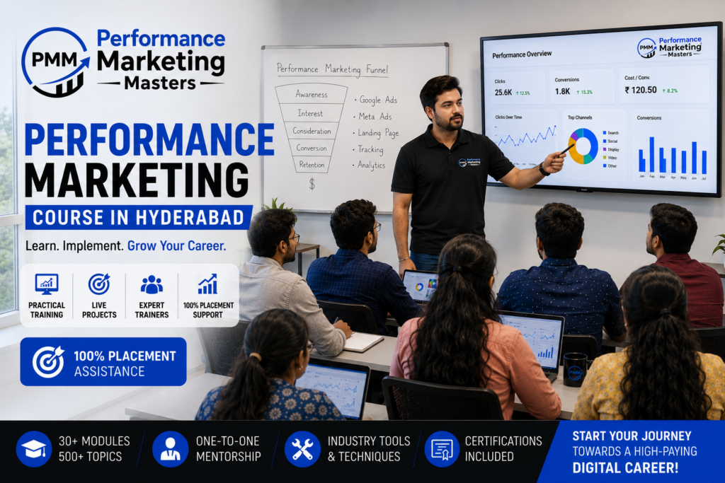 Performance Marketing Course in Hyderabad with live classroom training by Performance Marketing Masters