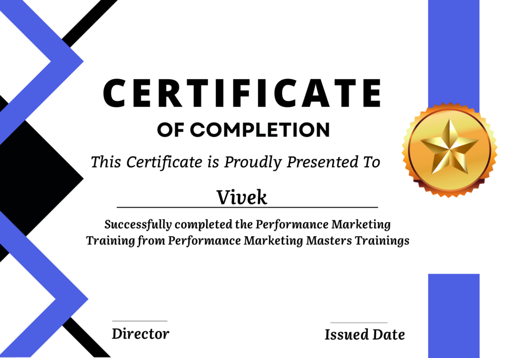 Performance Marketing Course in Hyderabad - Certificate